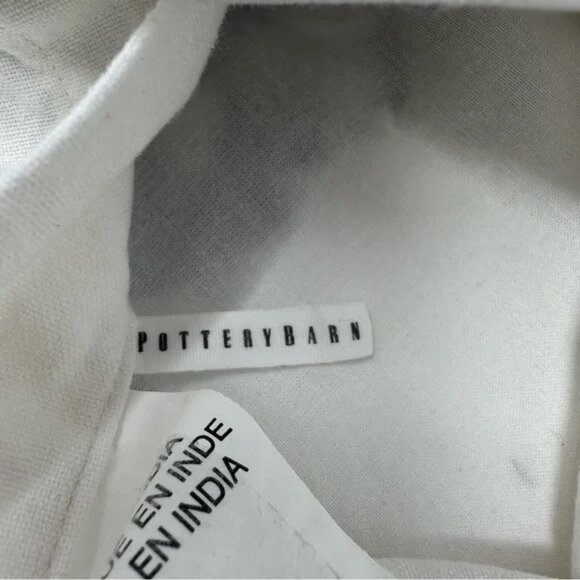 Pottery Barn Suzani Embroidered Pillow Cover Blue Ivory 26” x 26” - Picture 6 of 6